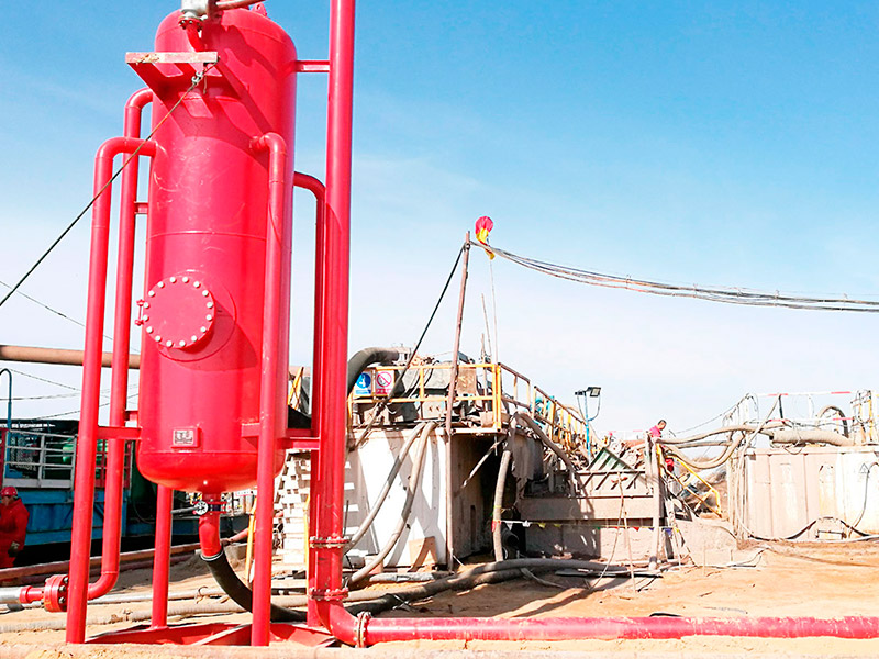 Oilfield Mud Gas Separator Using Site