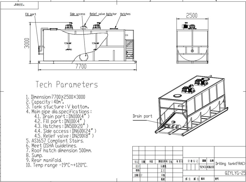 frac tanks structure diagram