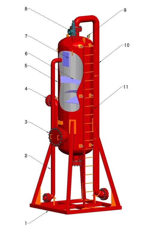 Mud Gas Separator Structure