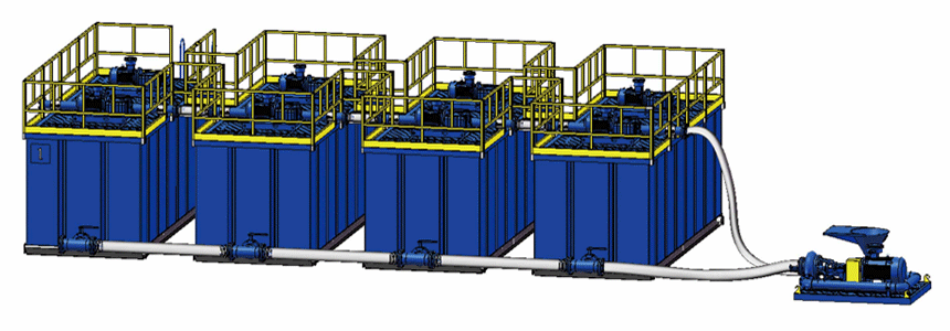 drilling mud mixing system structure